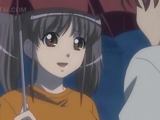 Anime makea tyttöystävä näyttää hänen mulkku imevien taidot