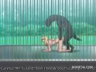 Uly emjekli anime young lady künti nailed hard by monstr at the zoo
