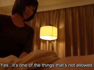 Subtitled Japanese hotel massage handjob begins to dirty movie in HD